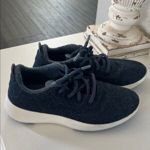 Allbirds Navy Wool Sneakers with Cream Soles